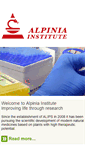 Mobile Screenshot of alpiniainstitute.com